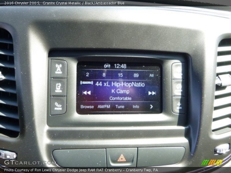 Granite Crystal Metallic / Black/Ambassador Blue 2016 Chrysler 200 S