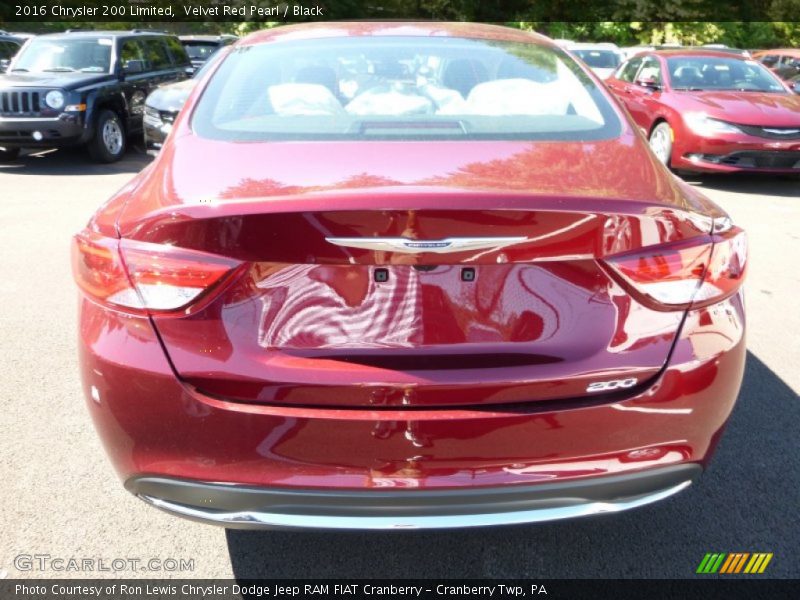 Velvet Red Pearl / Black 2016 Chrysler 200 Limited