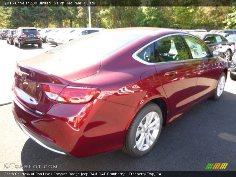 Velvet Red Pearl / Black 2016 Chrysler 200 Limited