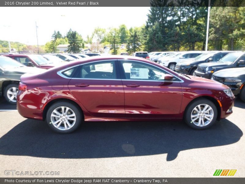 Velvet Red Pearl / Black 2016 Chrysler 200 Limited
