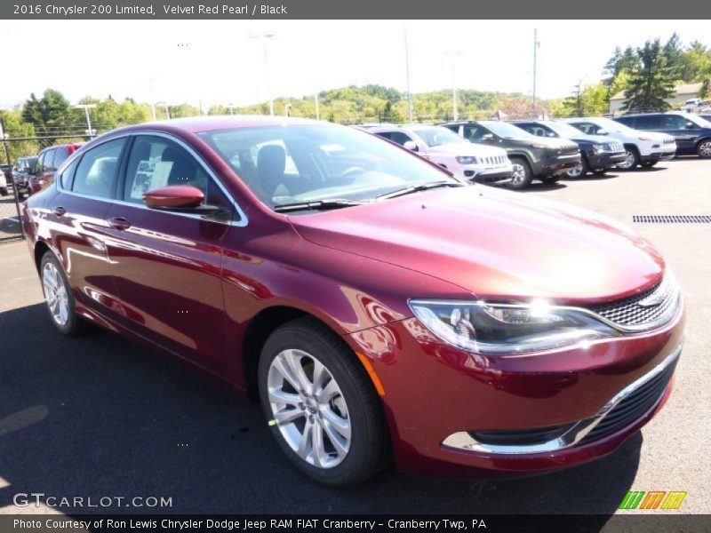 Velvet Red Pearl / Black 2016 Chrysler 200 Limited