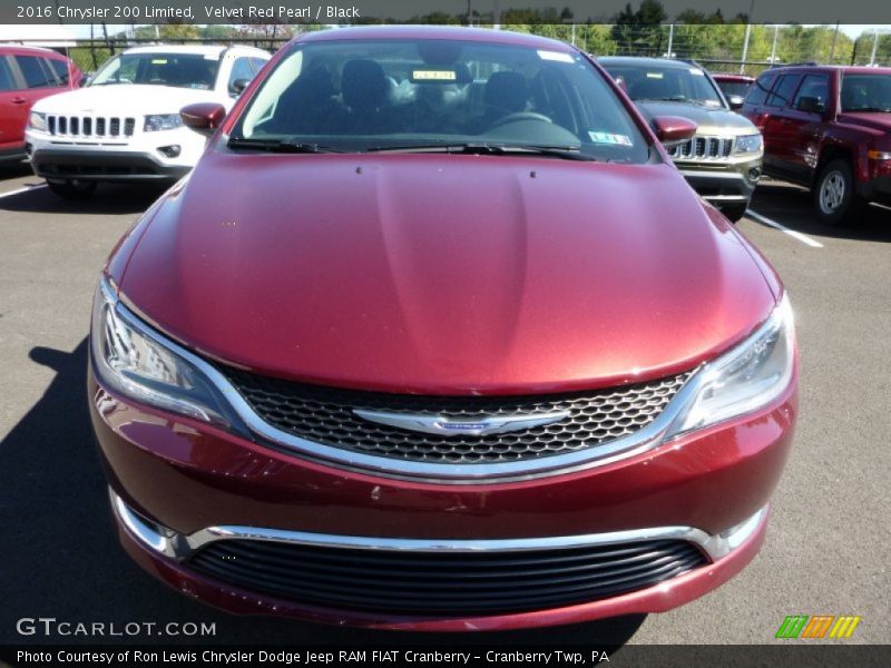 Velvet Red Pearl / Black 2016 Chrysler 200 Limited