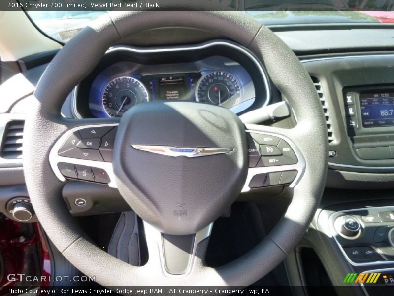 Velvet Red Pearl / Black 2016 Chrysler 200 Limited