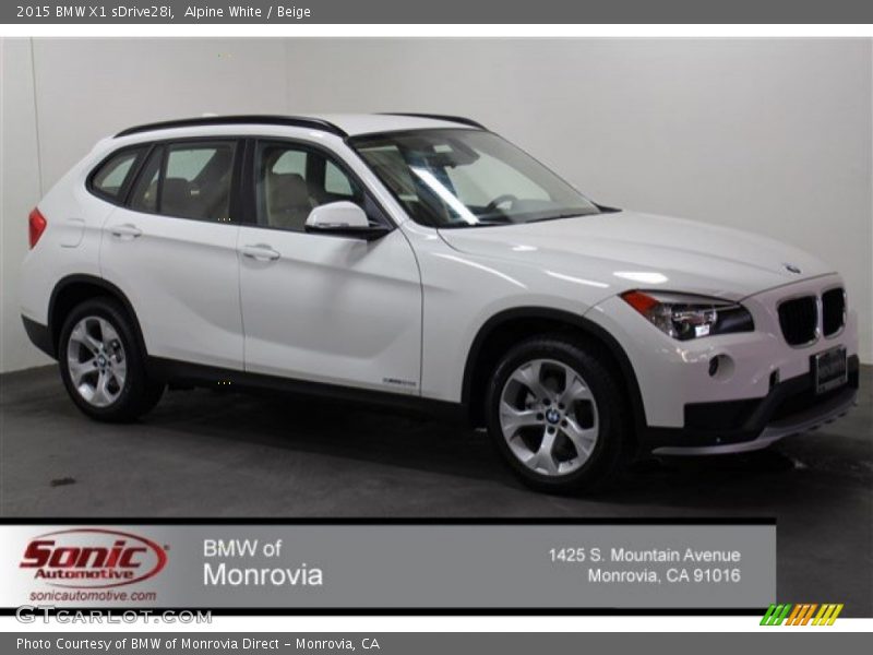 Alpine White / Beige 2015 BMW X1 sDrive28i