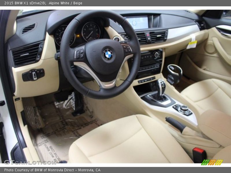 Alpine White / Beige 2015 BMW X1 sDrive28i