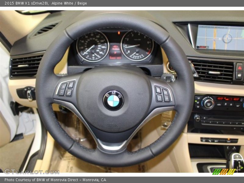 Alpine White / Beige 2015 BMW X1 sDrive28i