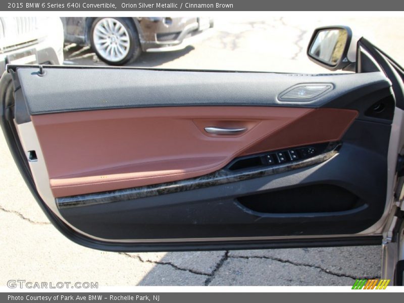 Orion Silver Metallic / Cinnamon Brown 2015 BMW 6 Series 640i Convertible