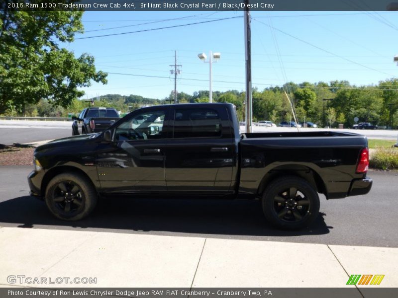 Brilliant Black Crystal Pearl / Black/Diesel Gray 2016 Ram 1500 Tradesman Crew Cab 4x4