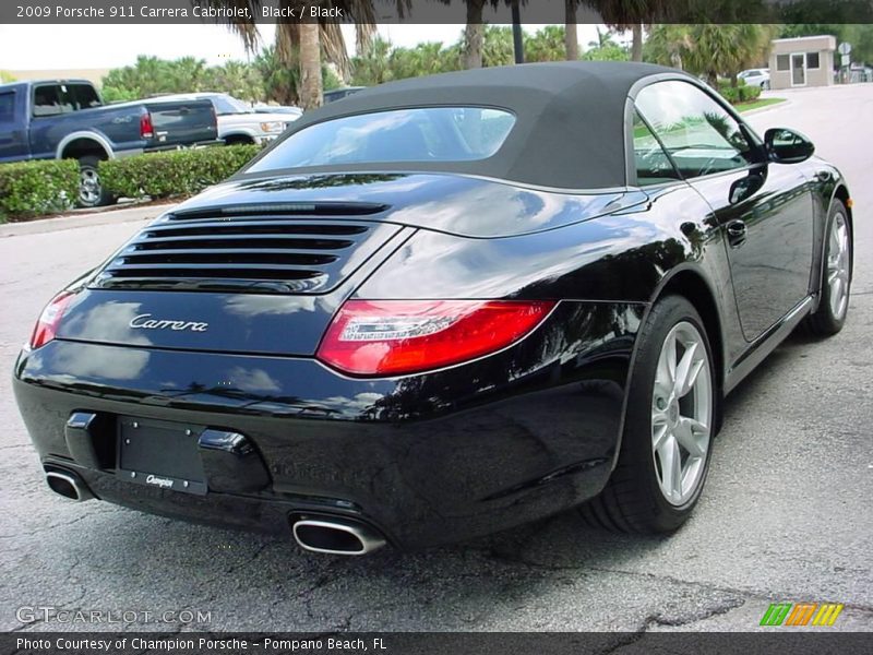 Black / Black 2009 Porsche 911 Carrera Cabriolet