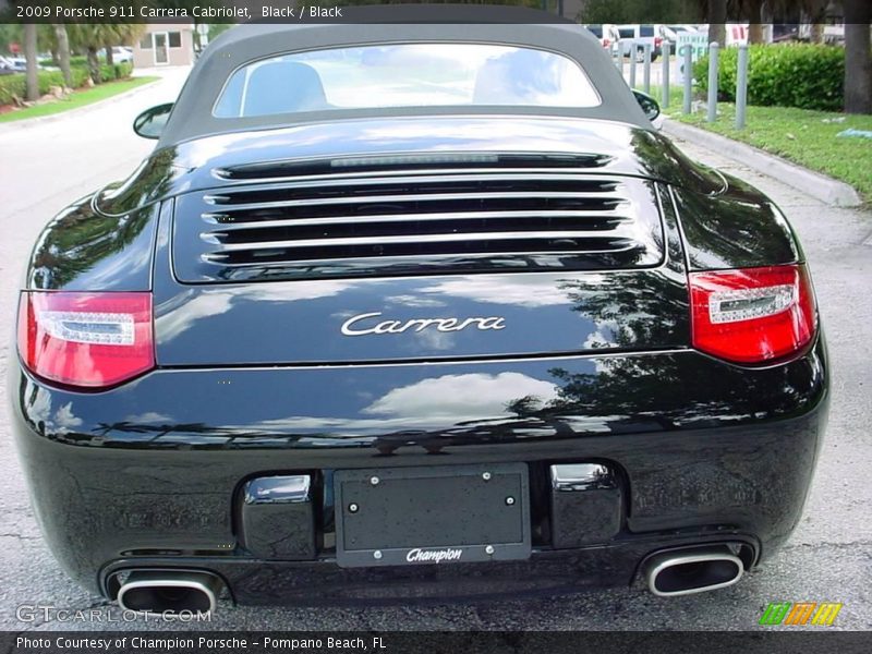 Black / Black 2009 Porsche 911 Carrera Cabriolet