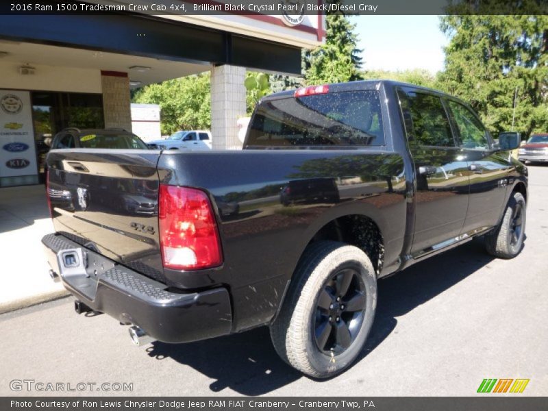 Brilliant Black Crystal Pearl / Black/Diesel Gray 2016 Ram 1500 Tradesman Crew Cab 4x4