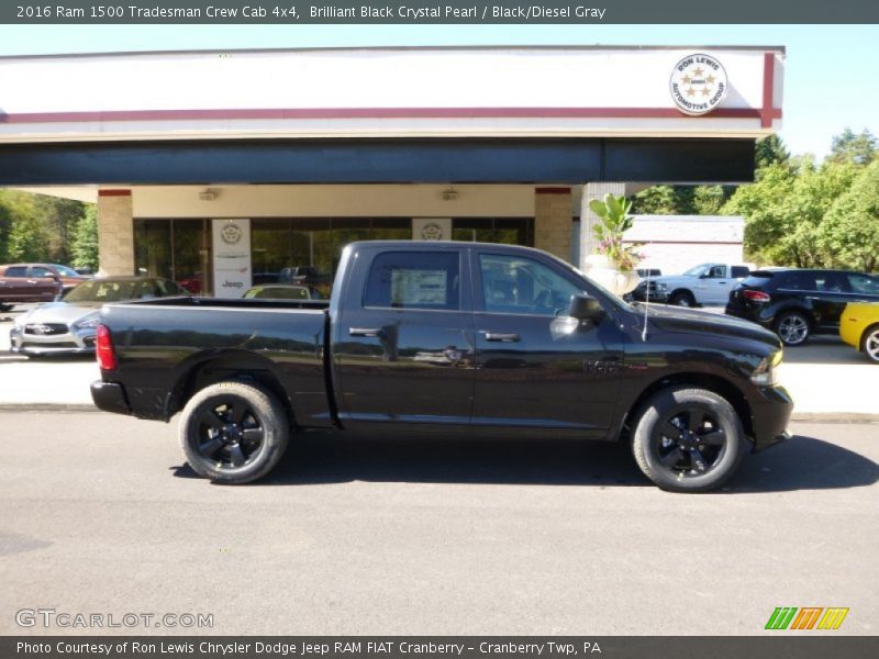 Brilliant Black Crystal Pearl / Black/Diesel Gray 2016 Ram 1500 Tradesman Crew Cab 4x4