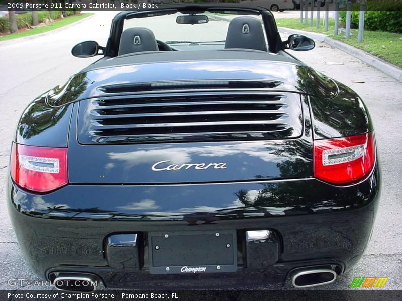 Black / Black 2009 Porsche 911 Carrera Cabriolet