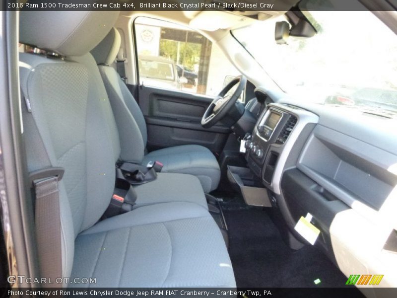 Brilliant Black Crystal Pearl / Black/Diesel Gray 2016 Ram 1500 Tradesman Crew Cab 4x4