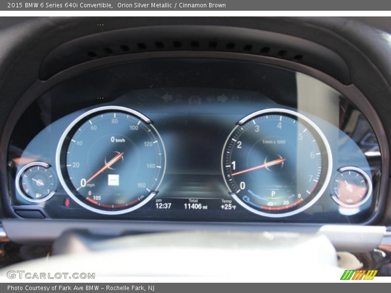 Orion Silver Metallic / Cinnamon Brown 2015 BMW 6 Series 640i Convertible