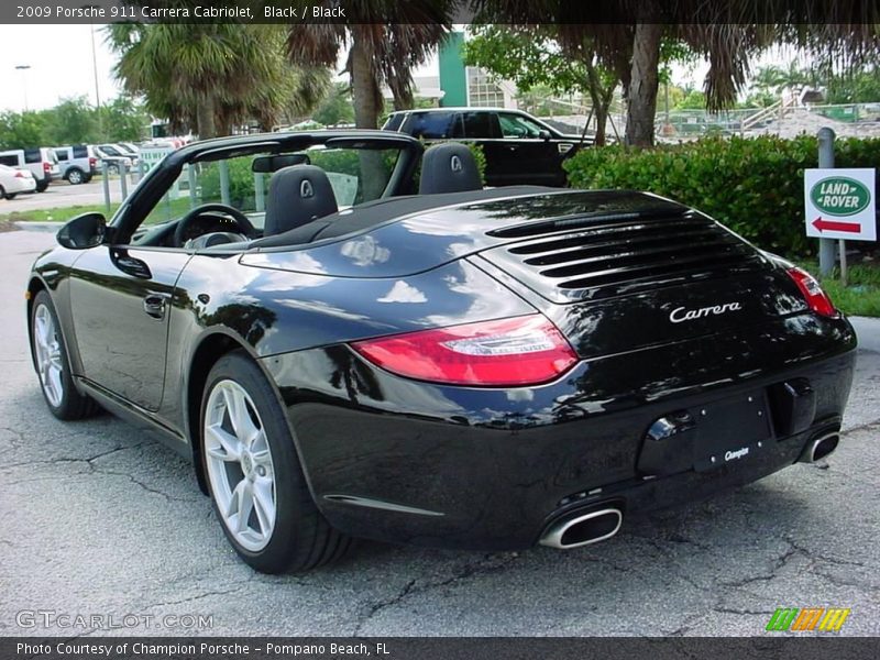 Black / Black 2009 Porsche 911 Carrera Cabriolet