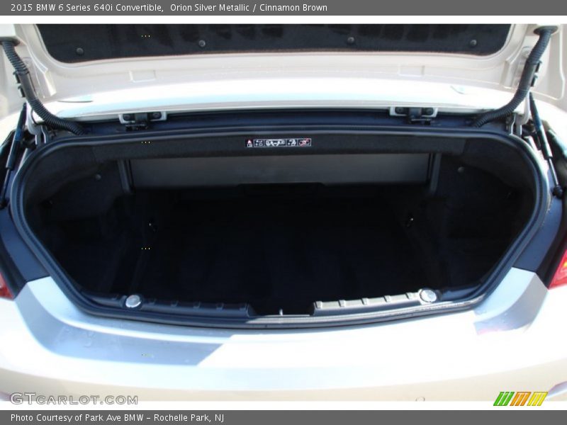 Orion Silver Metallic / Cinnamon Brown 2015 BMW 6 Series 640i Convertible
