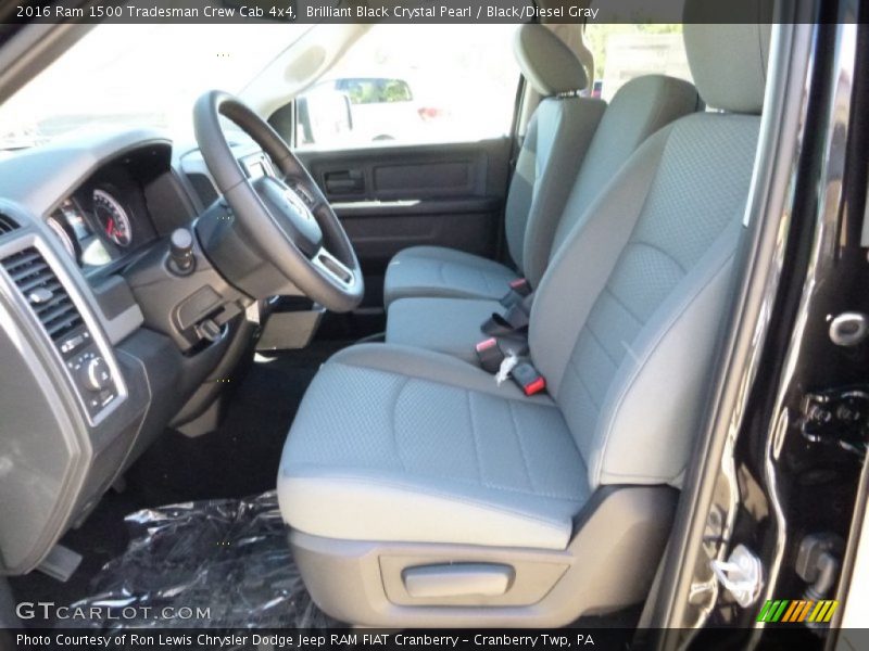 Brilliant Black Crystal Pearl / Black/Diesel Gray 2016 Ram 1500 Tradesman Crew Cab 4x4