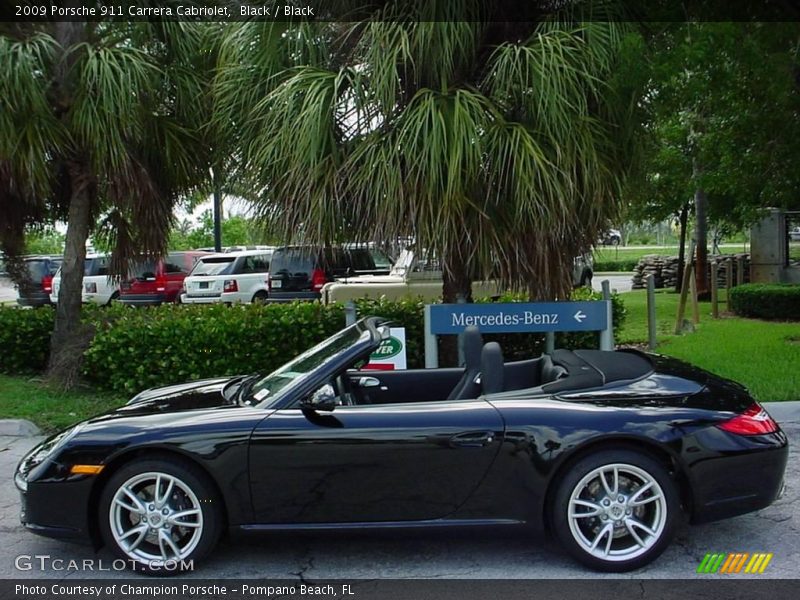 Black / Black 2009 Porsche 911 Carrera Cabriolet
