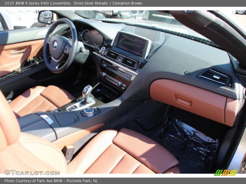 Orion Silver Metallic / Cinnamon Brown 2015 BMW 6 Series 640i Convertible