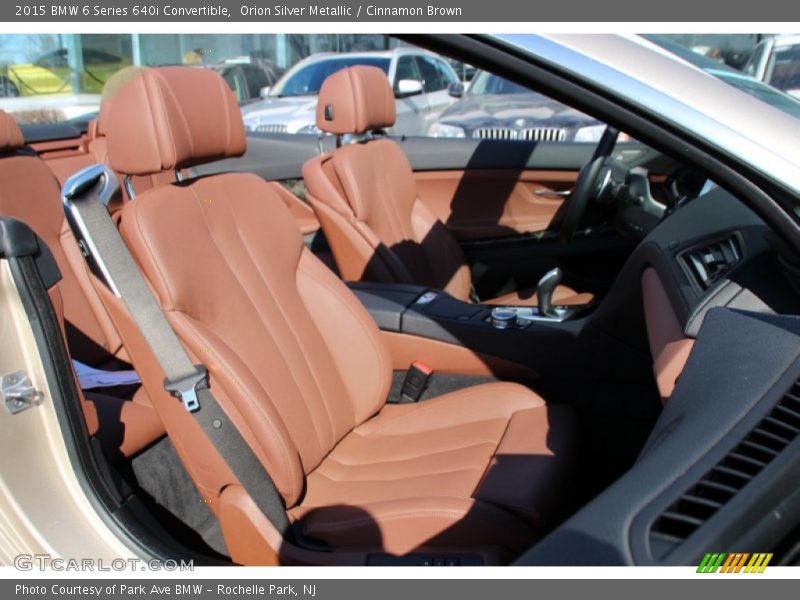Orion Silver Metallic / Cinnamon Brown 2015 BMW 6 Series 640i Convertible