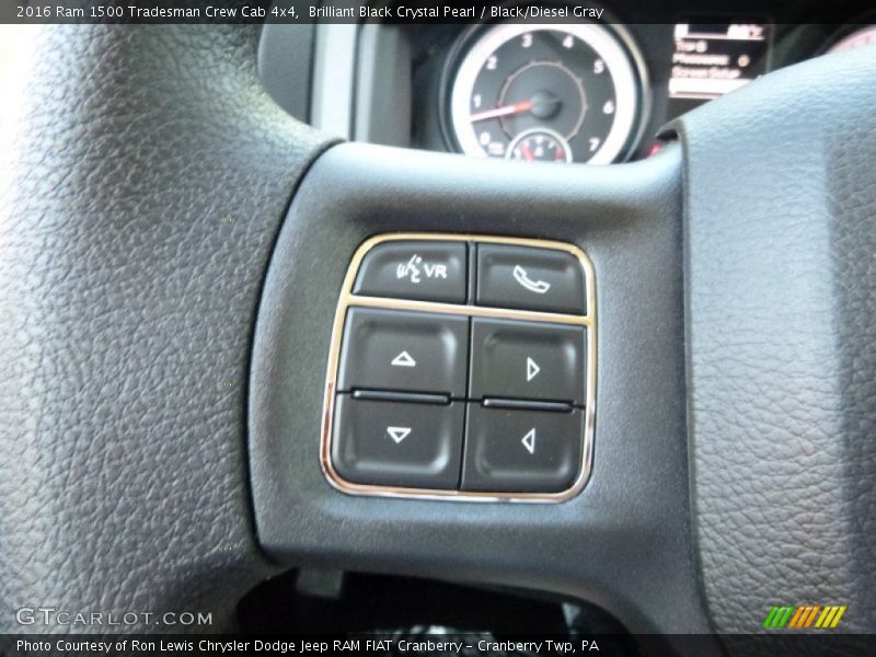 Brilliant Black Crystal Pearl / Black/Diesel Gray 2016 Ram 1500 Tradesman Crew Cab 4x4