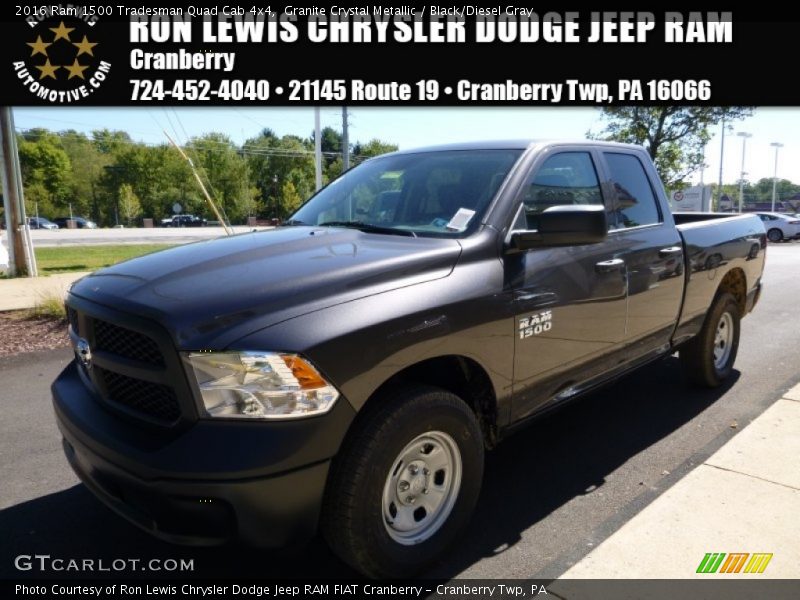 Granite Crystal Metallic / Black/Diesel Gray 2016 Ram 1500 Tradesman Quad Cab 4x4