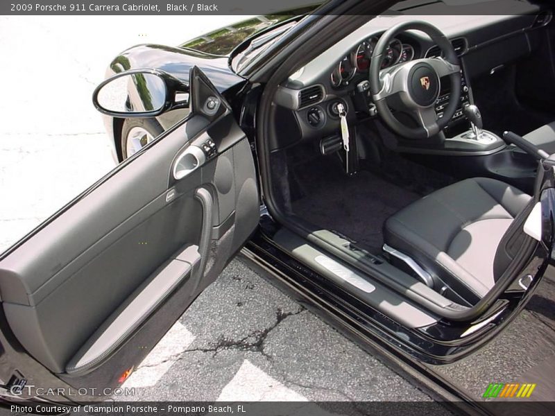 Black / Black 2009 Porsche 911 Carrera Cabriolet