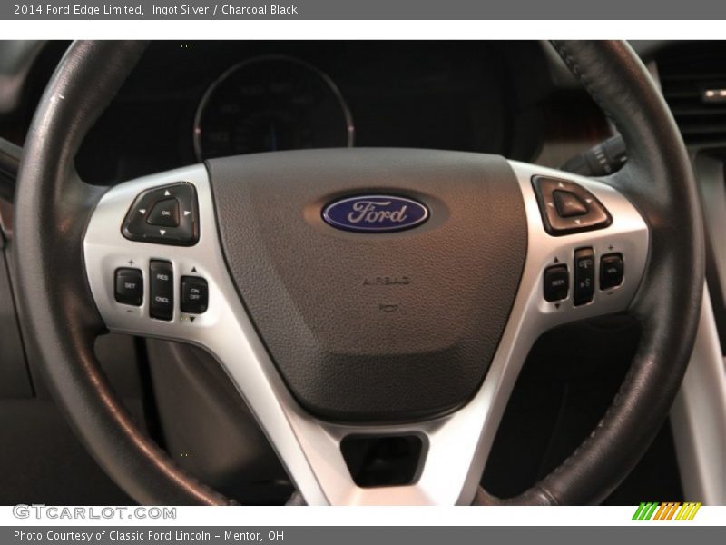 Ingot Silver / Charcoal Black 2014 Ford Edge Limited