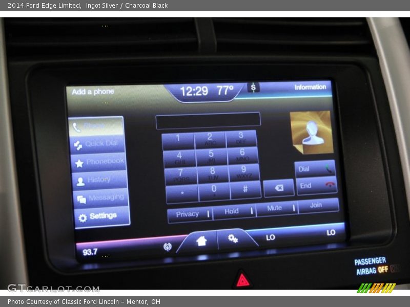 Ingot Silver / Charcoal Black 2014 Ford Edge Limited
