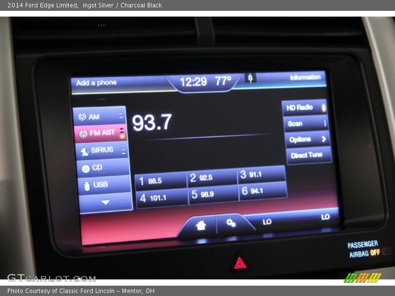 Ingot Silver / Charcoal Black 2014 Ford Edge Limited