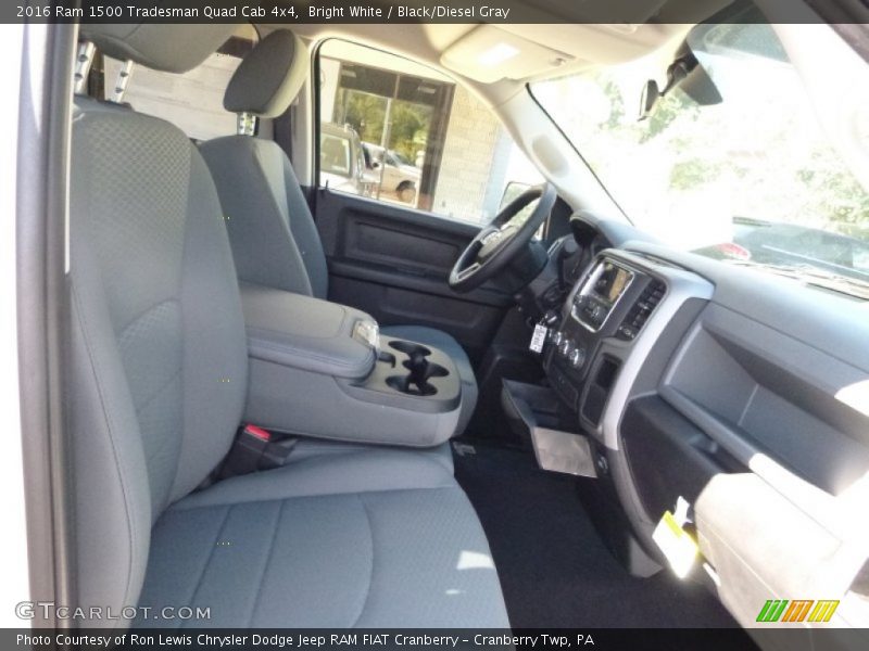 Bright White / Black/Diesel Gray 2016 Ram 1500 Tradesman Quad Cab 4x4
