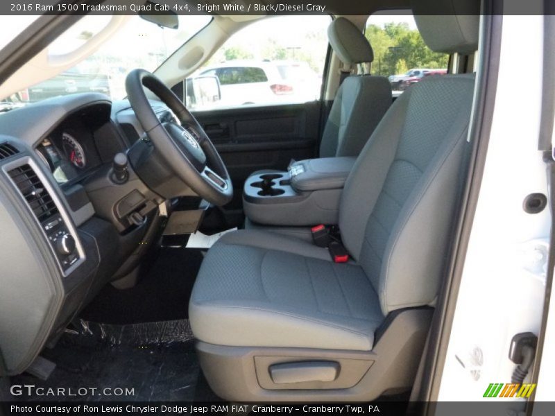 Bright White / Black/Diesel Gray 2016 Ram 1500 Tradesman Quad Cab 4x4