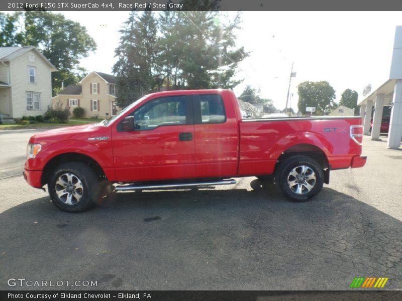 Race Red / Steel Gray 2012 Ford F150 STX SuperCab 4x4