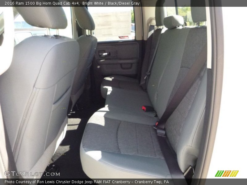Rear Seat of 2016 1500 Big Horn Quad Cab 4x4