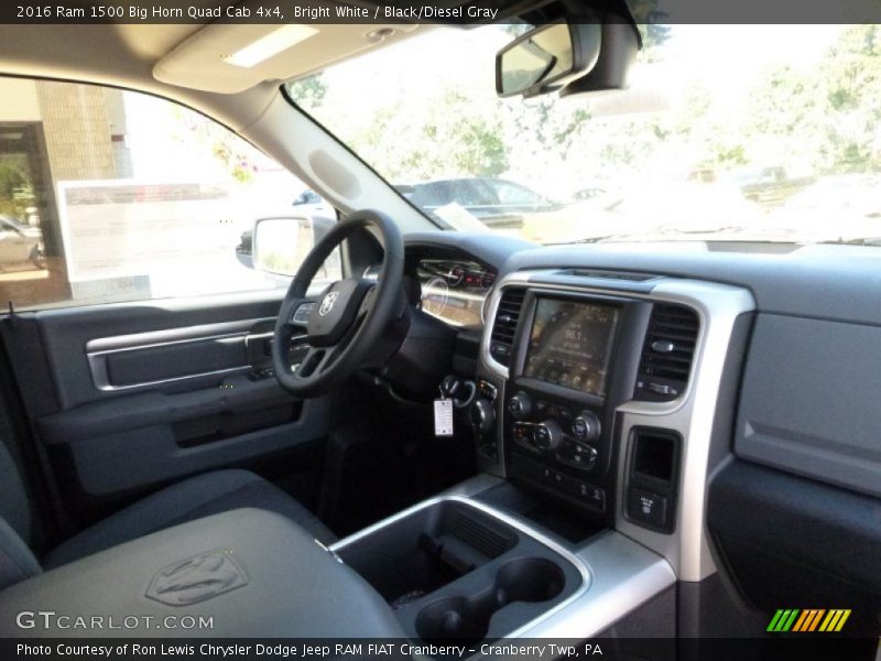 Bright White / Black/Diesel Gray 2016 Ram 1500 Big Horn Quad Cab 4x4