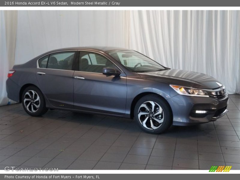 Modern Steel Metallic / Gray 2016 Honda Accord EX-L V6 Sedan