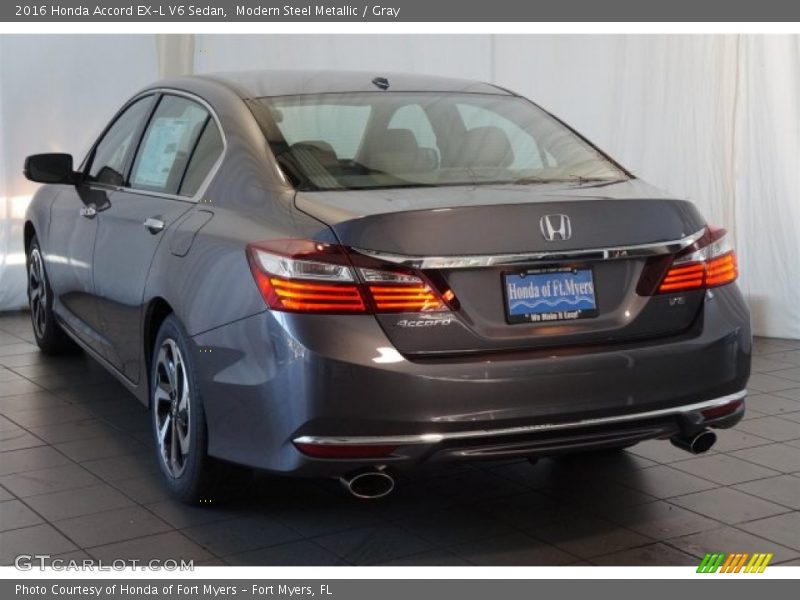 Modern Steel Metallic / Gray 2016 Honda Accord EX-L V6 Sedan