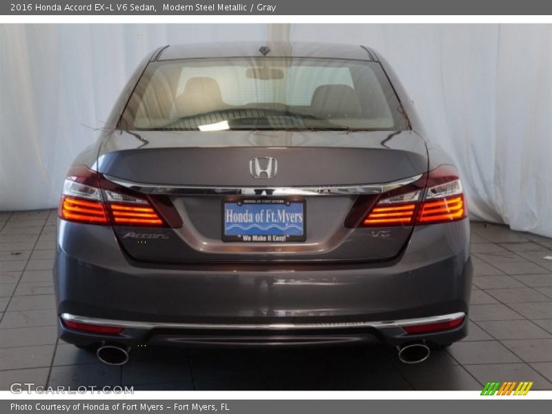 Modern Steel Metallic / Gray 2016 Honda Accord EX-L V6 Sedan
