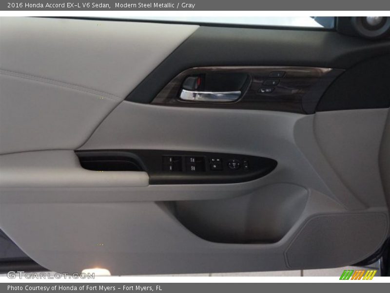Modern Steel Metallic / Gray 2016 Honda Accord EX-L V6 Sedan