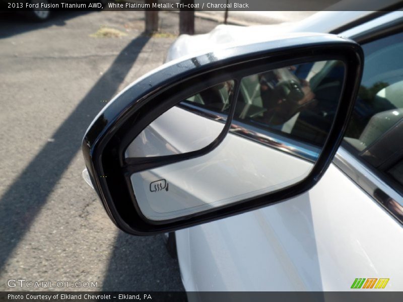White Platinum Metallic Tri-coat / Charcoal Black 2013 Ford Fusion Titanium AWD