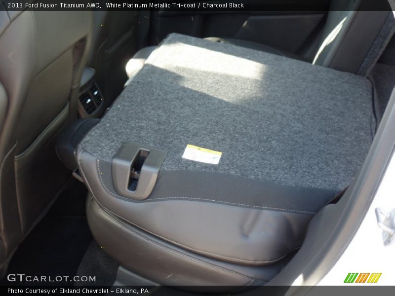 White Platinum Metallic Tri-coat / Charcoal Black 2013 Ford Fusion Titanium AWD