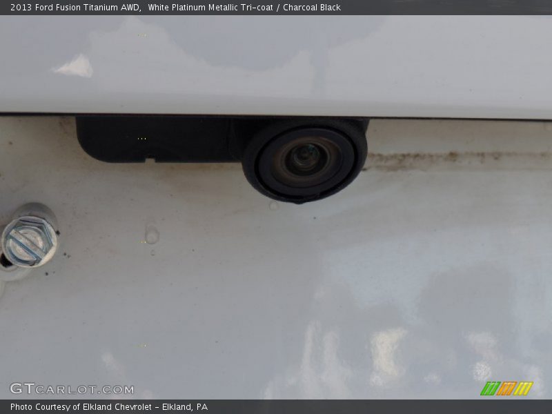 White Platinum Metallic Tri-coat / Charcoal Black 2013 Ford Fusion Titanium AWD