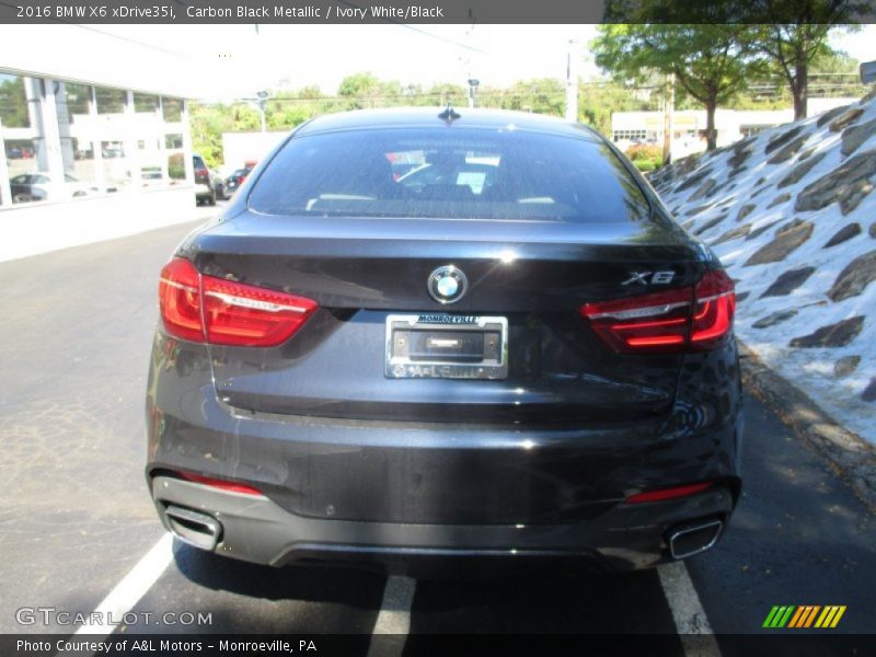 Carbon Black Metallic / Ivory White/Black 2016 BMW X6 xDrive35i