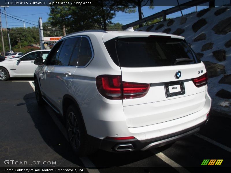 Alpine White / Ivory White 2016 BMW X5 xDrive50i
