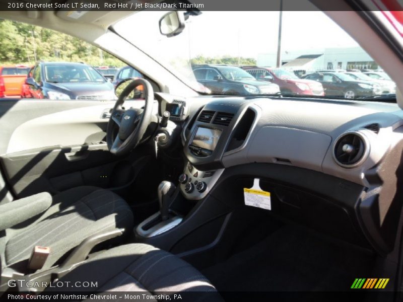 Red Hot / Jet Black/Dark Titanium 2016 Chevrolet Sonic LT Sedan