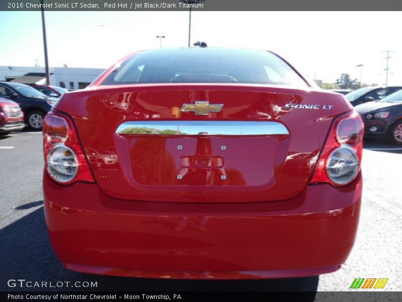 Red Hot / Jet Black/Dark Titanium 2016 Chevrolet Sonic LT Sedan