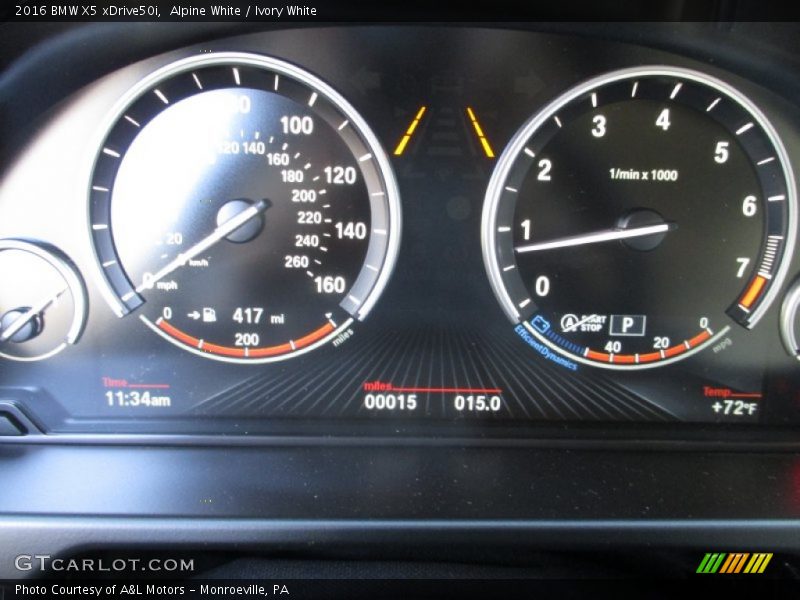  2016 X5 xDrive50i xDrive50i Gauges