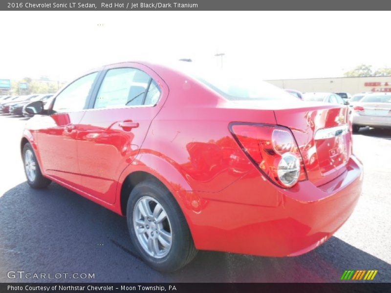 Red Hot / Jet Black/Dark Titanium 2016 Chevrolet Sonic LT Sedan
