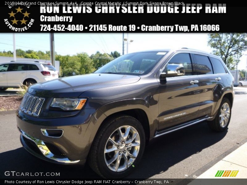 Granite Crystal Metallic / Summit Dark Sienna Brown/Black 2015 Jeep Grand Cherokee Summit 4x4